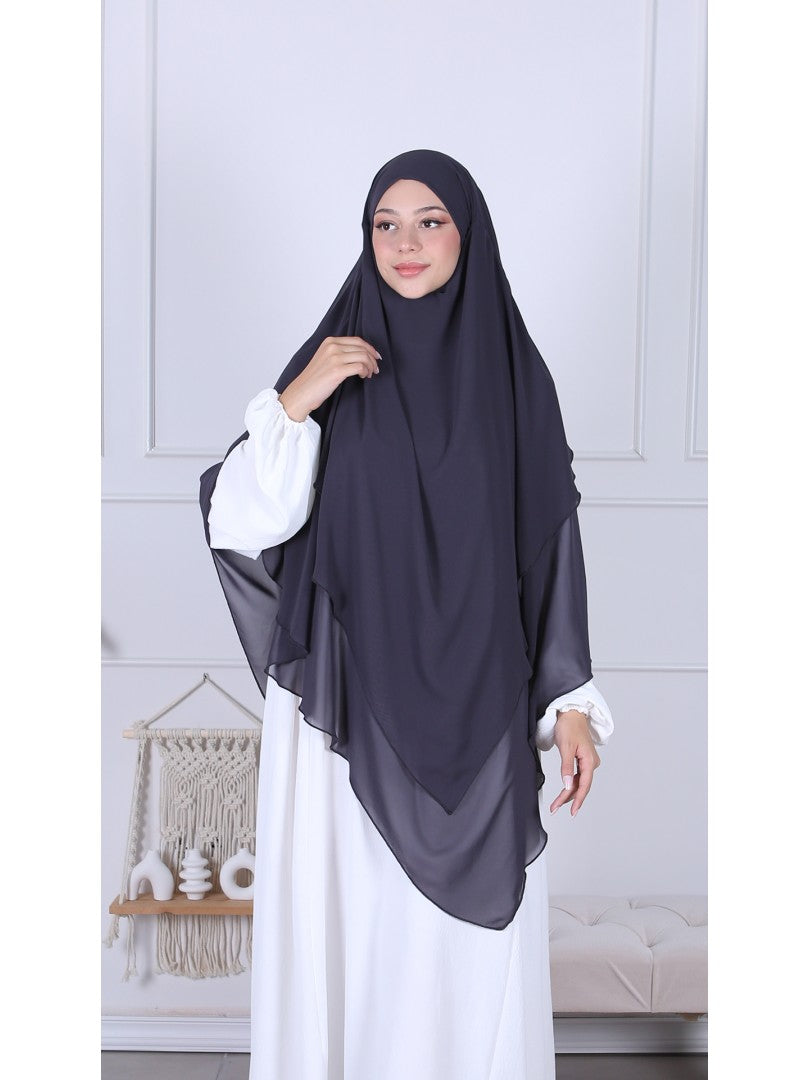 Khimar zum Gebet | Khimar Chiffon Doppellagig | Abaya Nisa