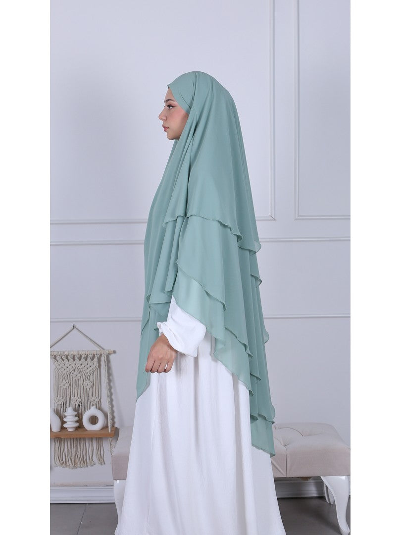 Khimar zum Gebet | Khimar Chiffon Doppellagig | Abaya Nisa