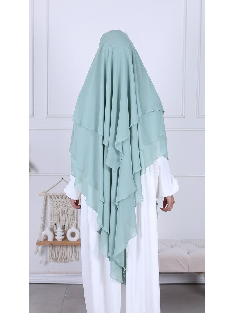 Khimar zum Gebet | Khimar Chiffon Doppellagig | Abaya Nisa