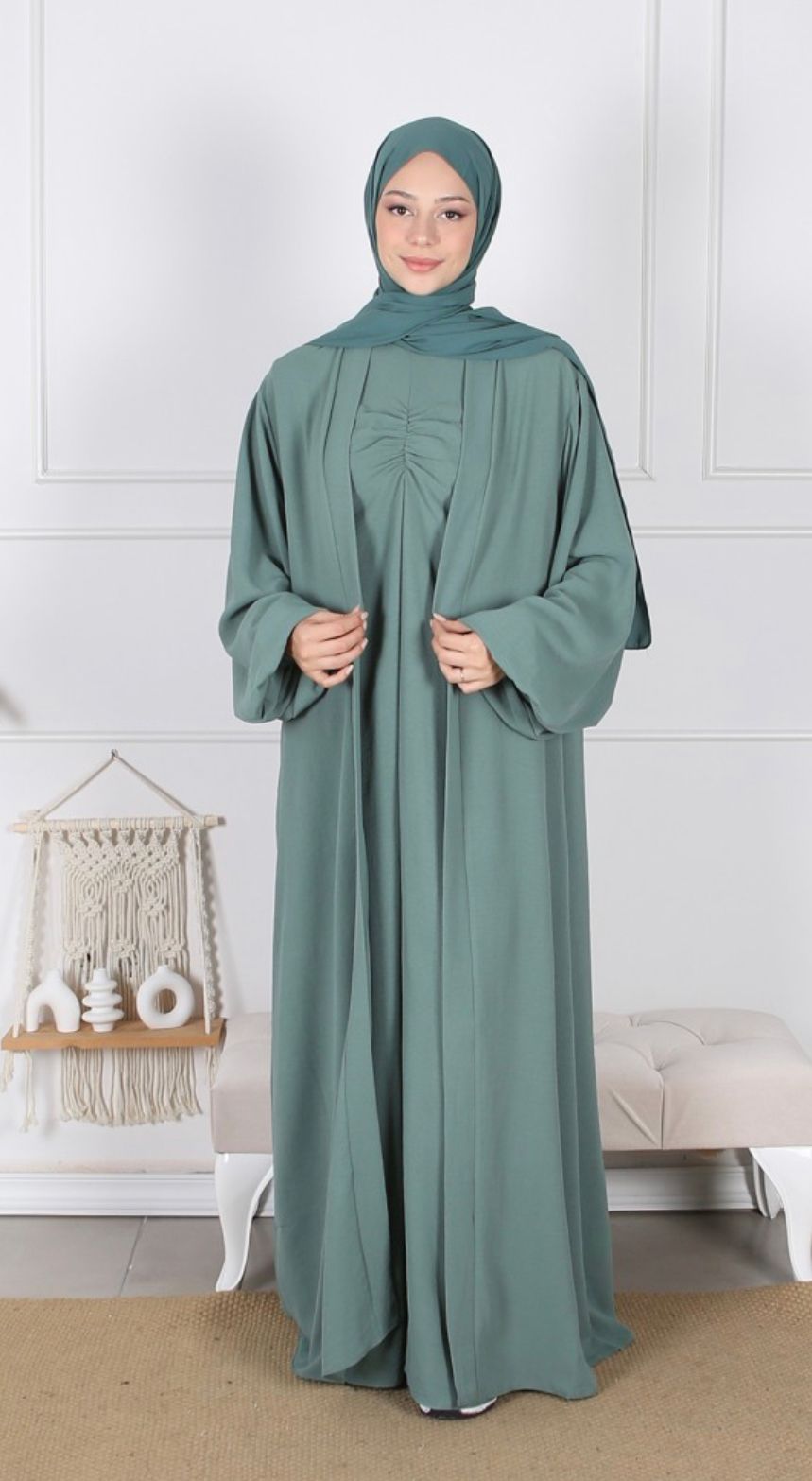 Kimono Für Muslimische Frauen | Kimono Abaya Set | Abaya Nisa